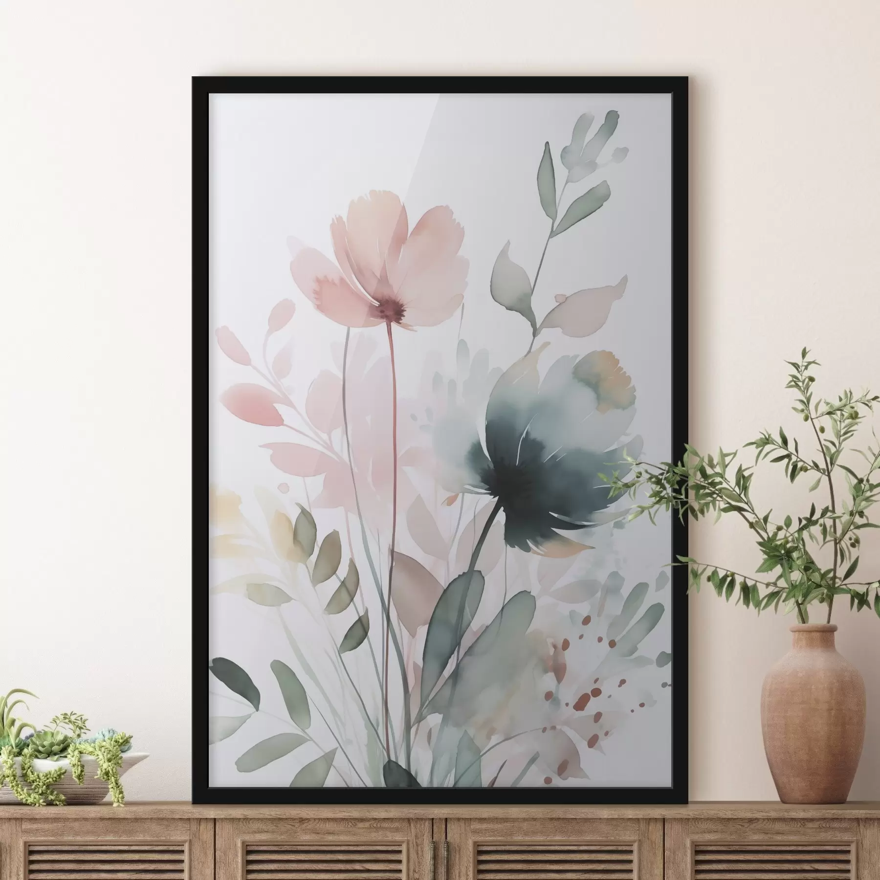 Fotobehang Vegetatie-imitatie aquarel f47725