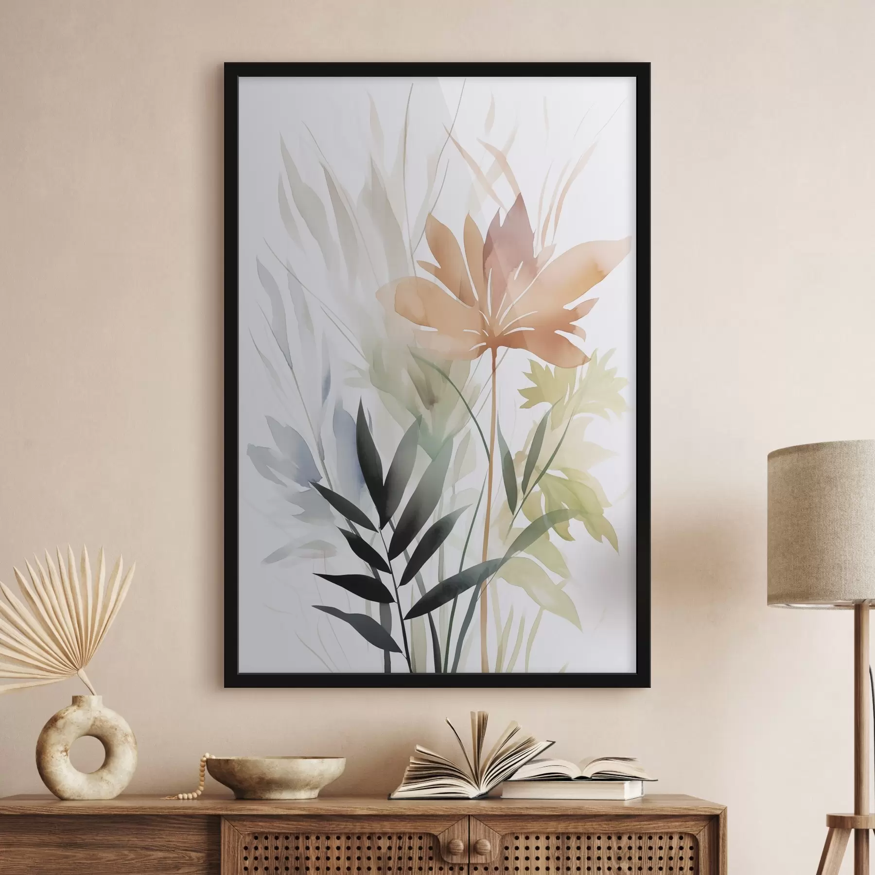 Fotobehang Planten imitatie aquarel f47726