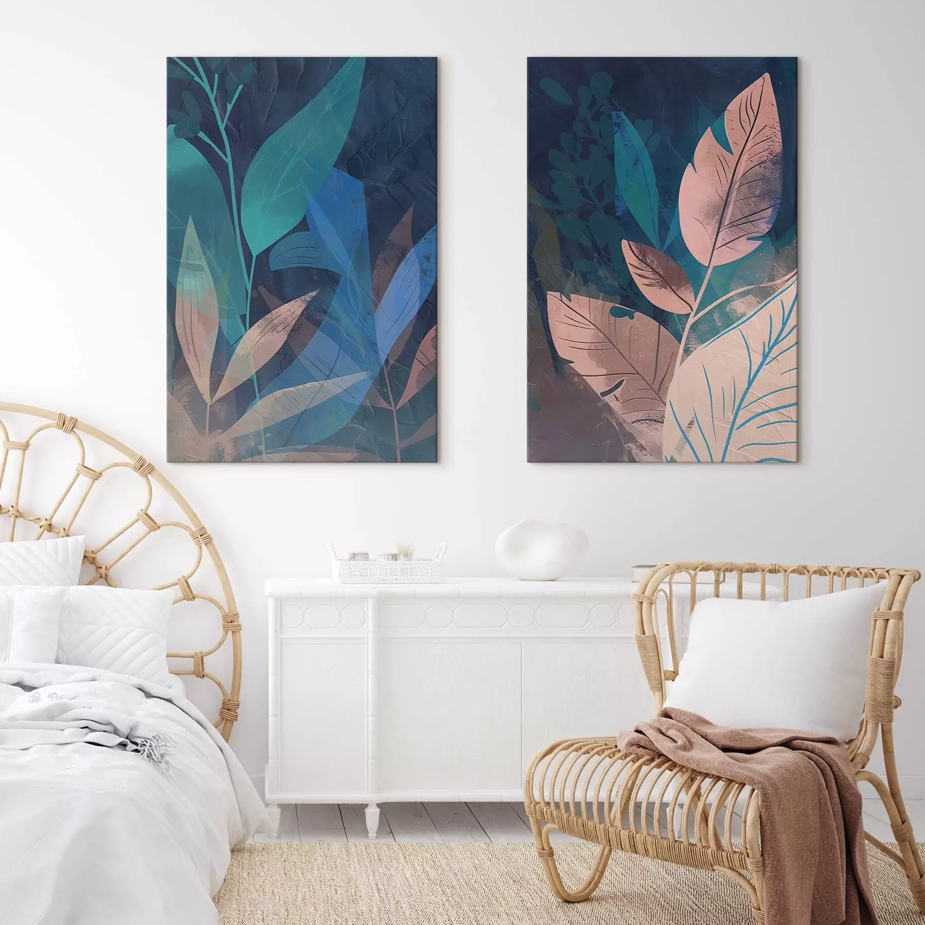  Schilderijen Takken en bladeren, abstract m01301