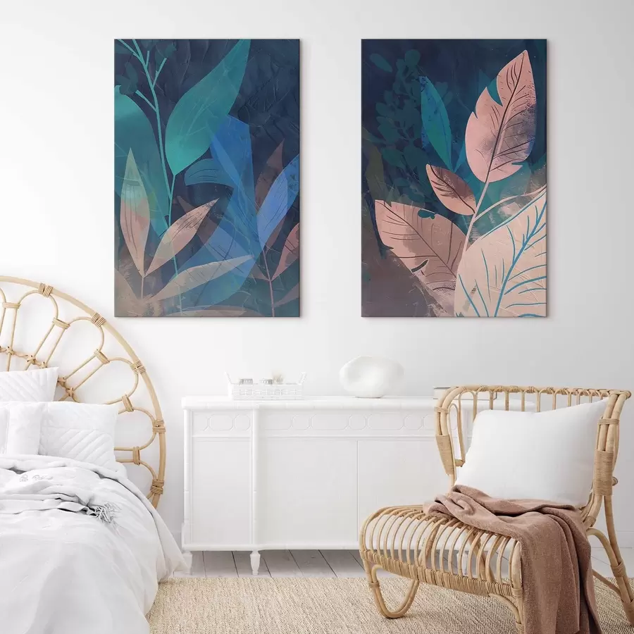  Schilderijen Takken en bladeren, abstract m01301