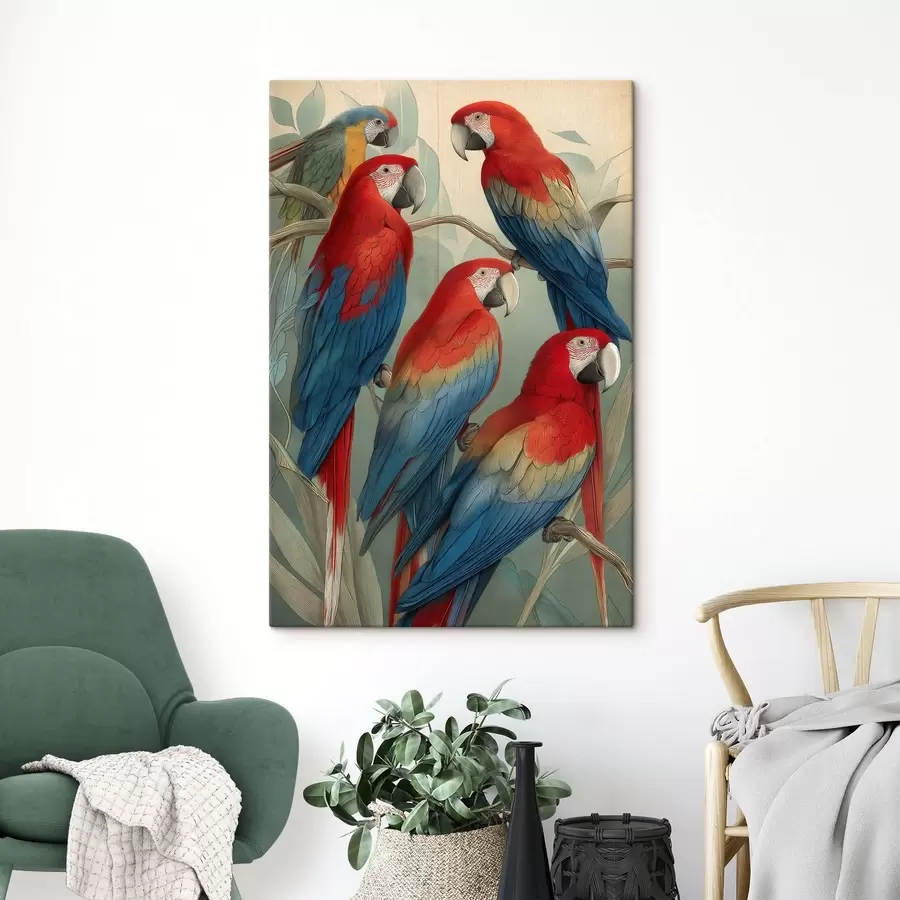  Peintures Perroquets vintage s47729