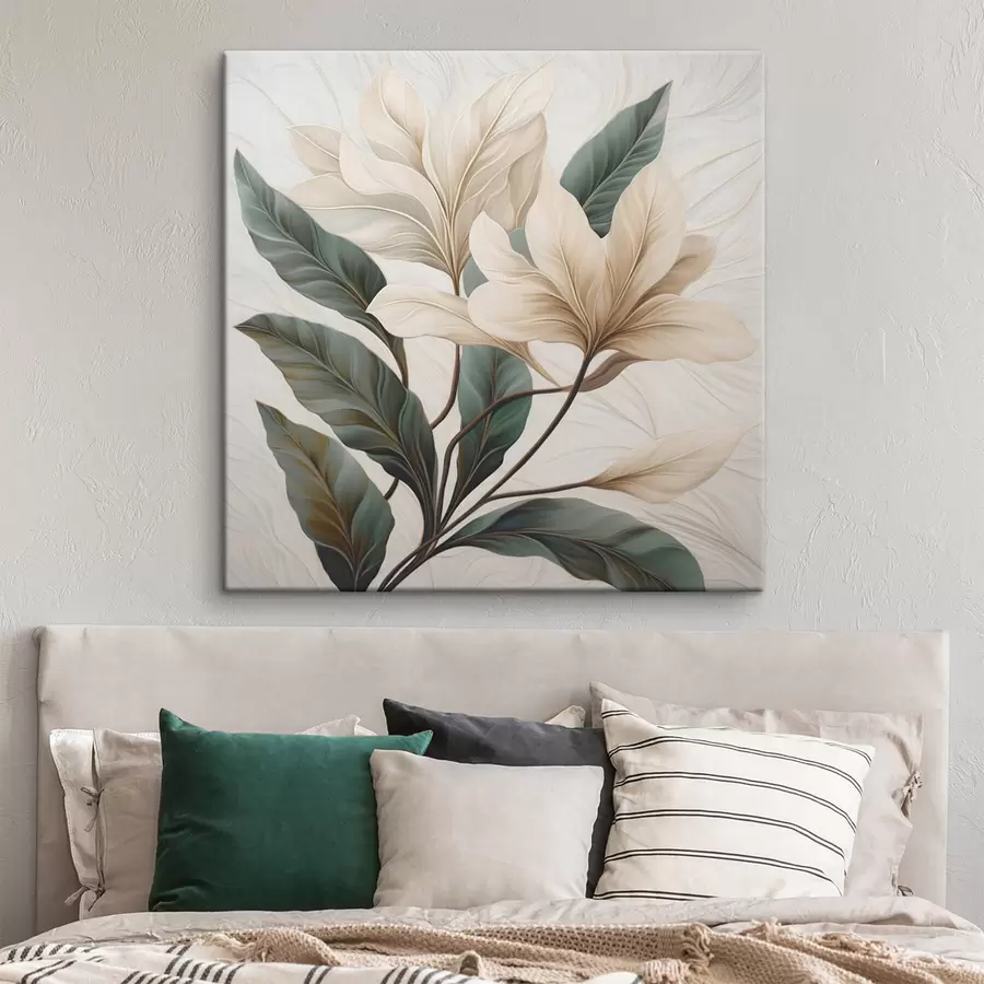  Peintures Fleurs avec feuilles s47669