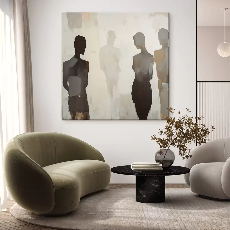  Peintures Silhouettes abstraites s47778