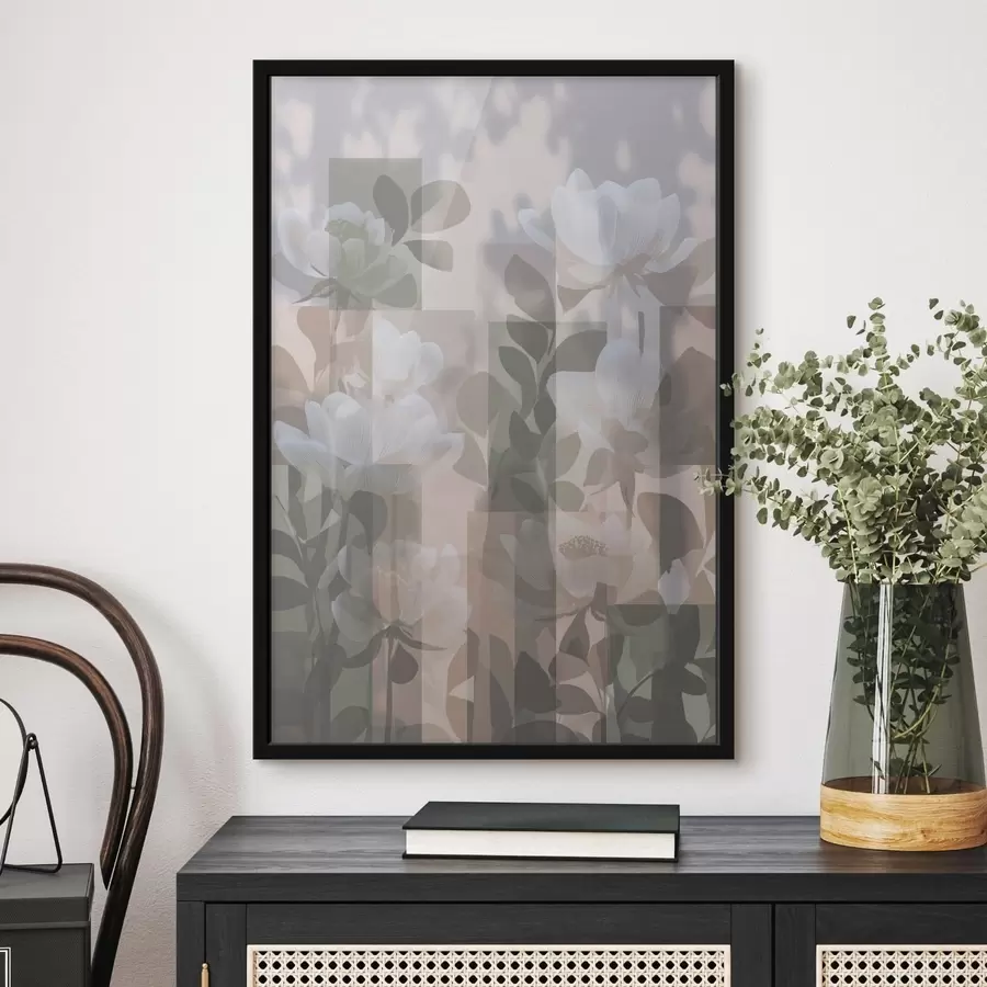 Papier peint photo Abstraction avec des fleurs f47660