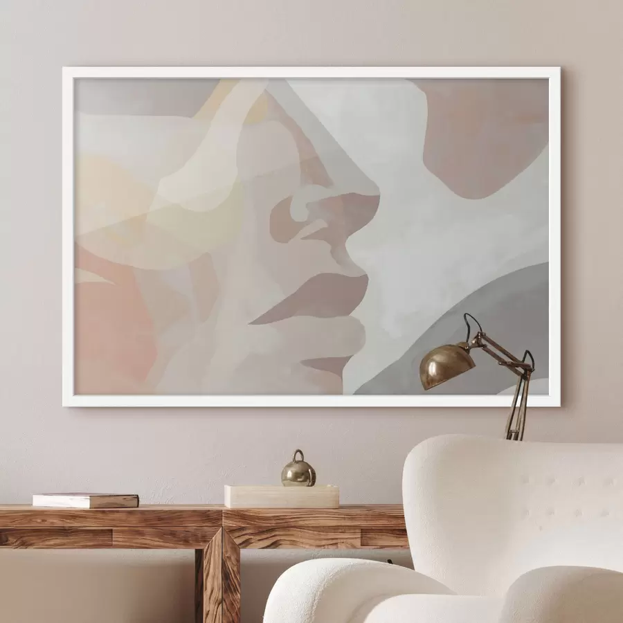 Papier peint photo Visage abstrait minimaliste f47774