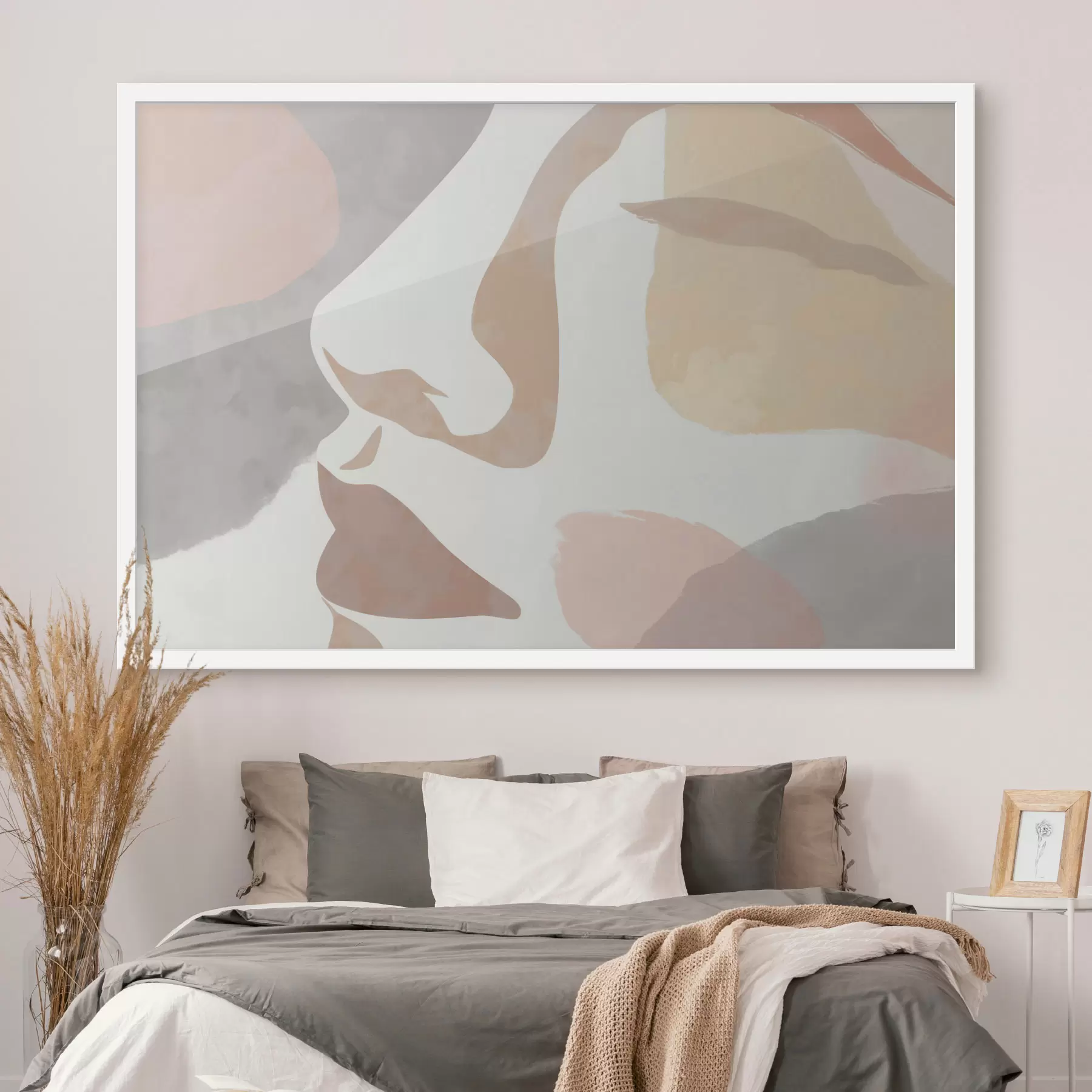 Fotobehang Abstract minimalistisch gezicht f47777