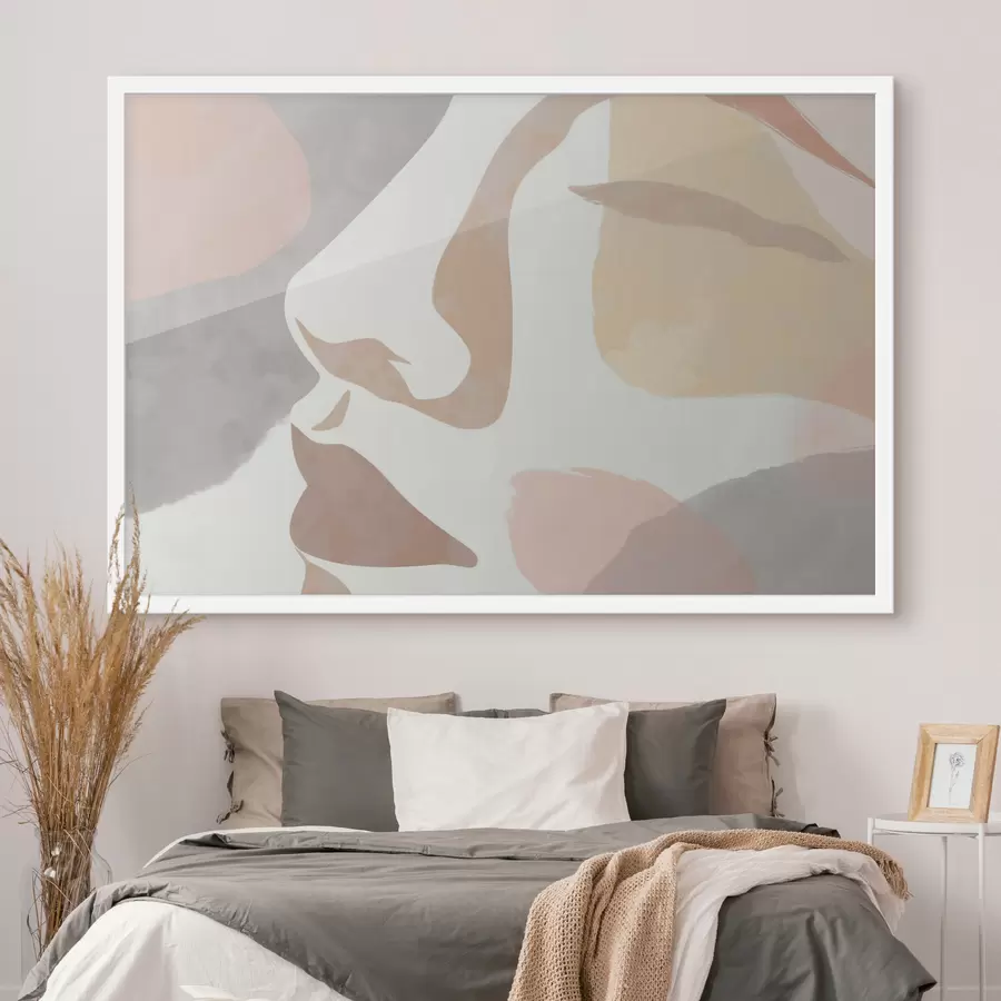 Papier peint photo Visage abstrait minimaliste f47777