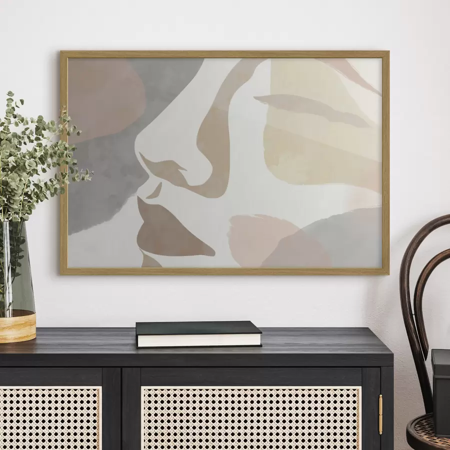 Papier peint photo Visage abstrait minimaliste f47777