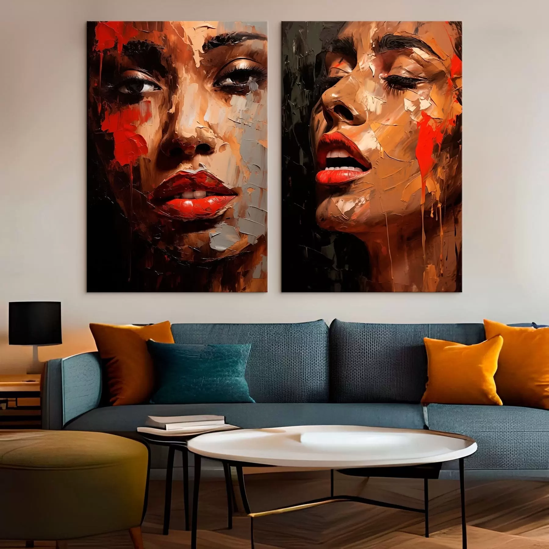  Schilderijen Gefragmenteerde blik m01307