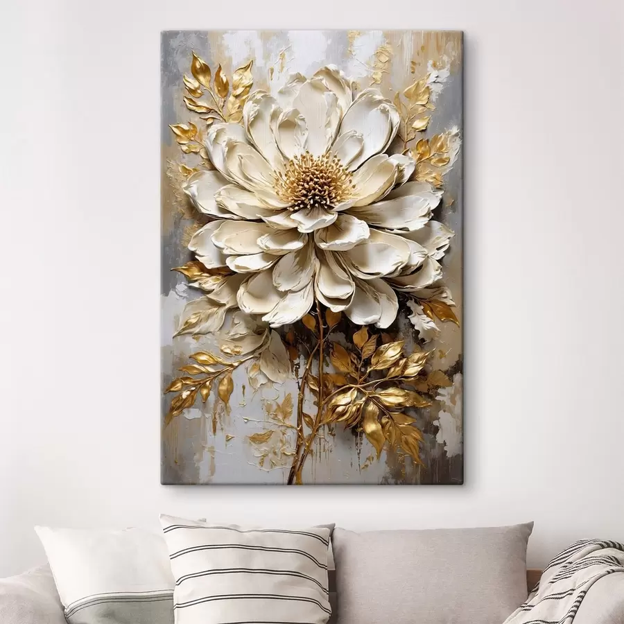  Schilderijen Getextureerde lichte bloem s47271