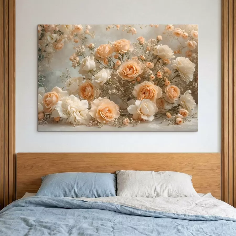  Peintures Délicates roses crème dans un grand arrangement s47279