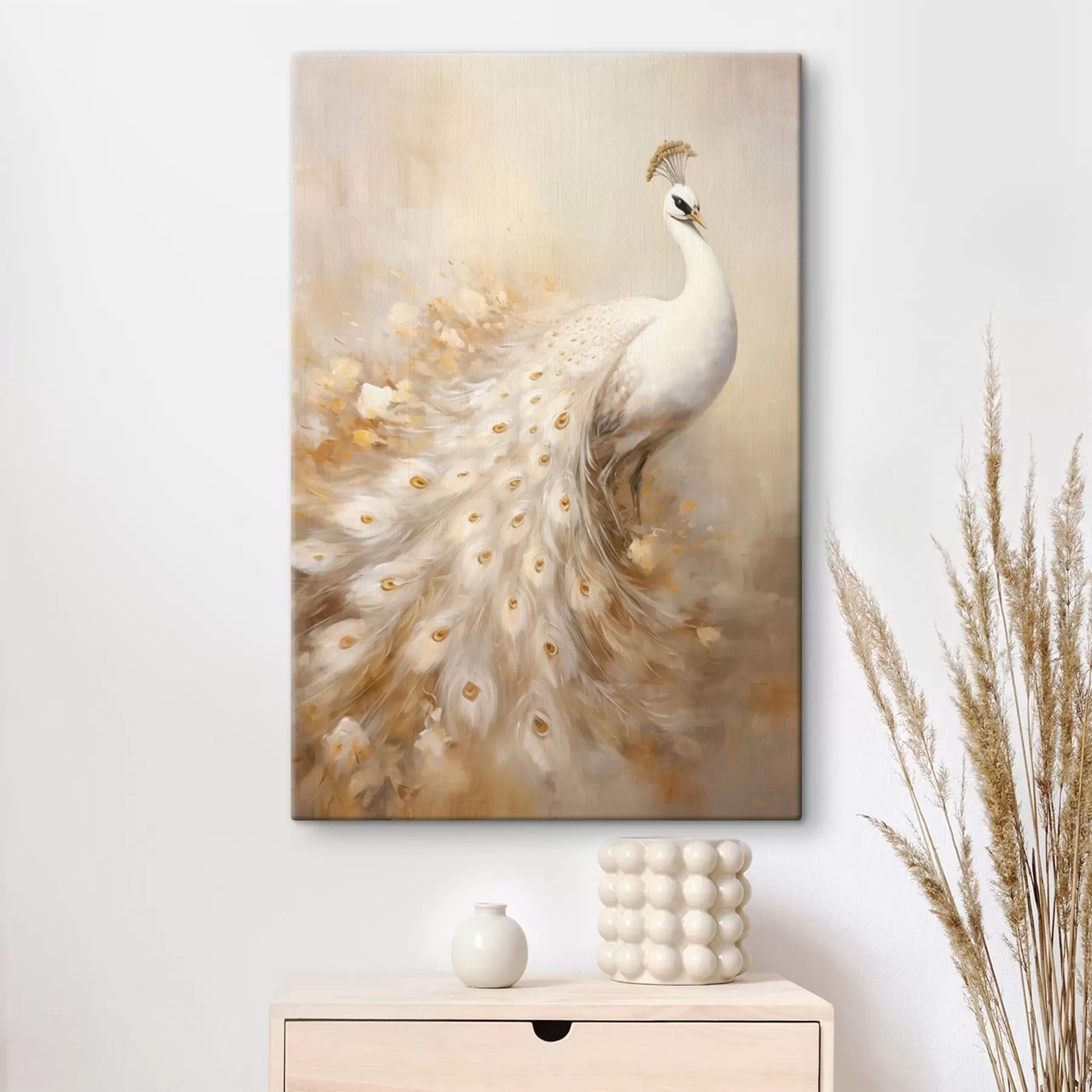  Peintures Oiseau léger à longue queue dans des tons aériens s47309