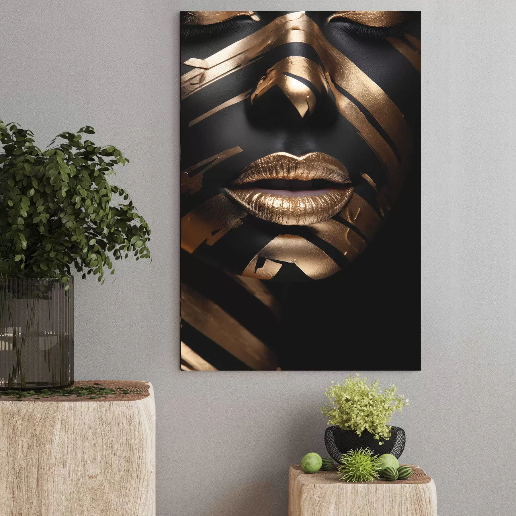  Peintures Visage noir et rayé s47320