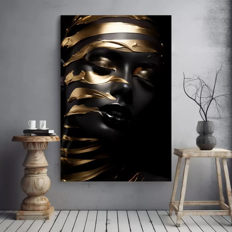  Peintures Visage avec teint foncé et rayures s47321