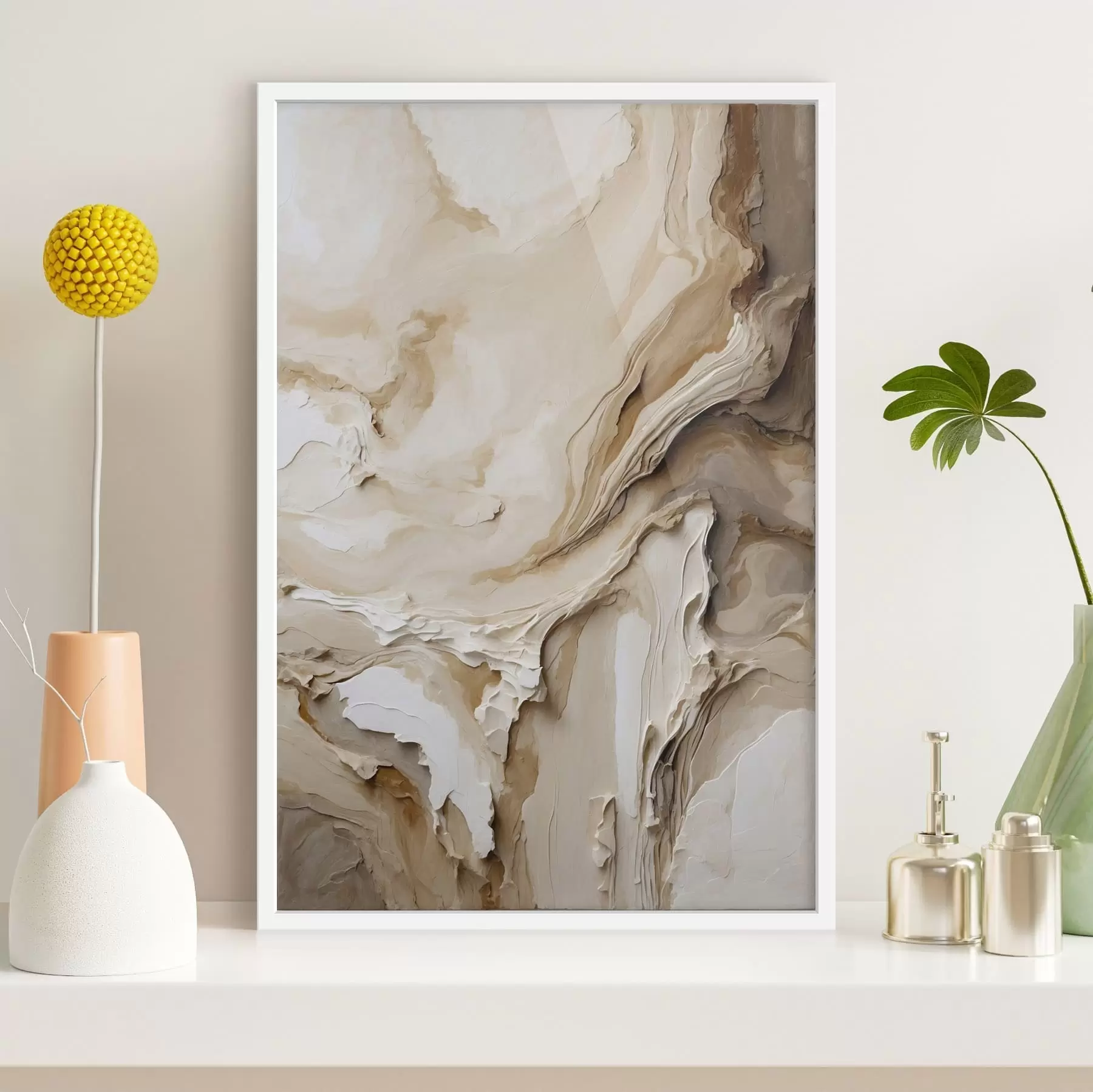 Papier peint photo Texture beige abstraite en couches f47269
