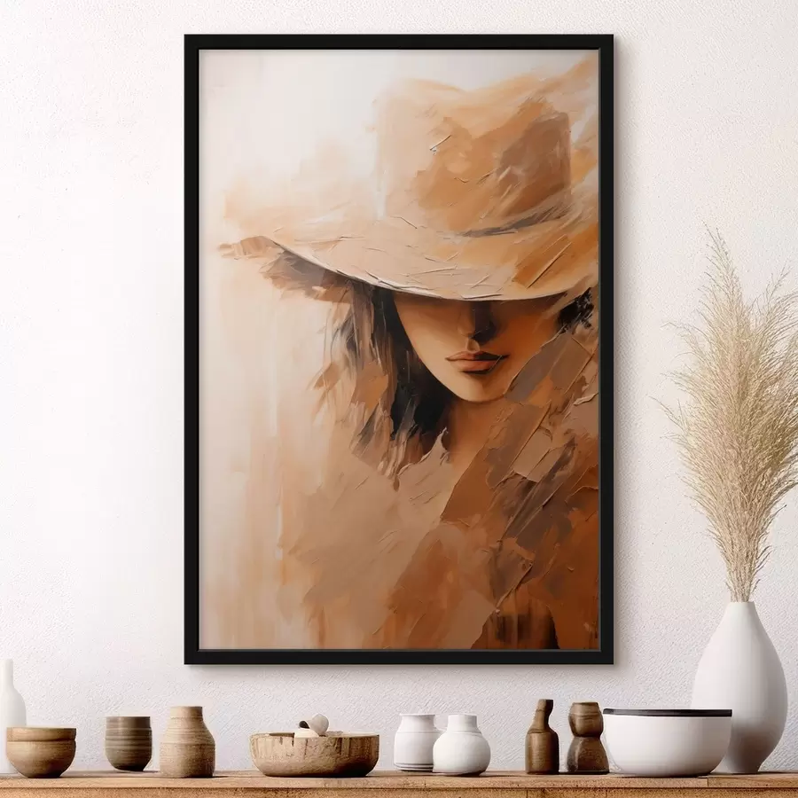 Fotobehang In de schaduw van de hoed f47315
