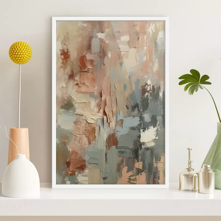 Papier peint photo Coups de pinceau texturés dans des teintes pastel mélangées f47754