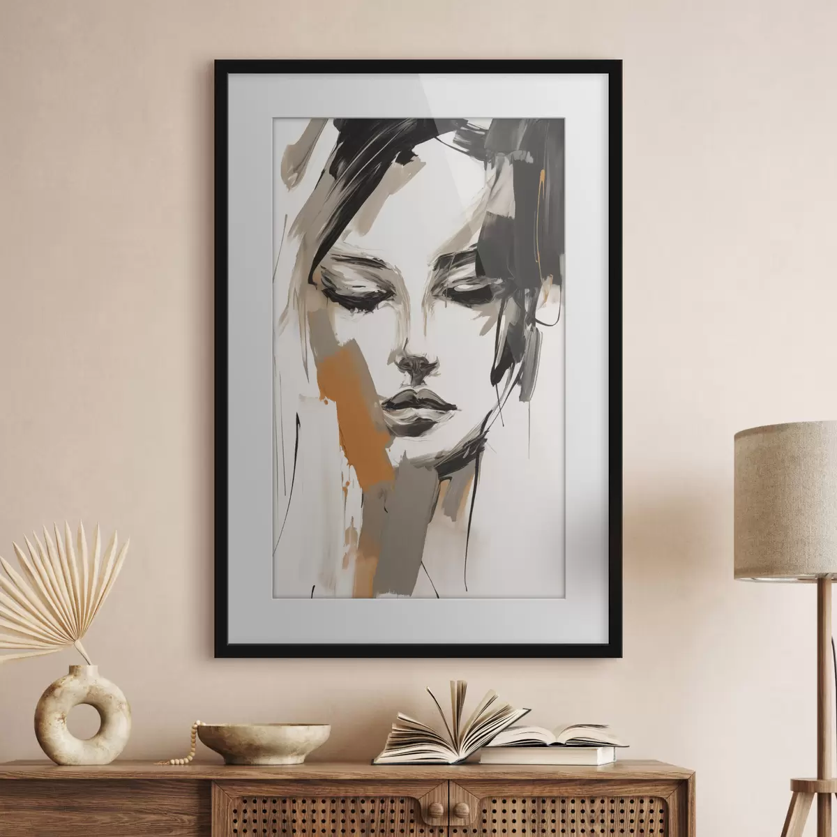 Affiche Portrait abstrait d'une jeune fille f47801