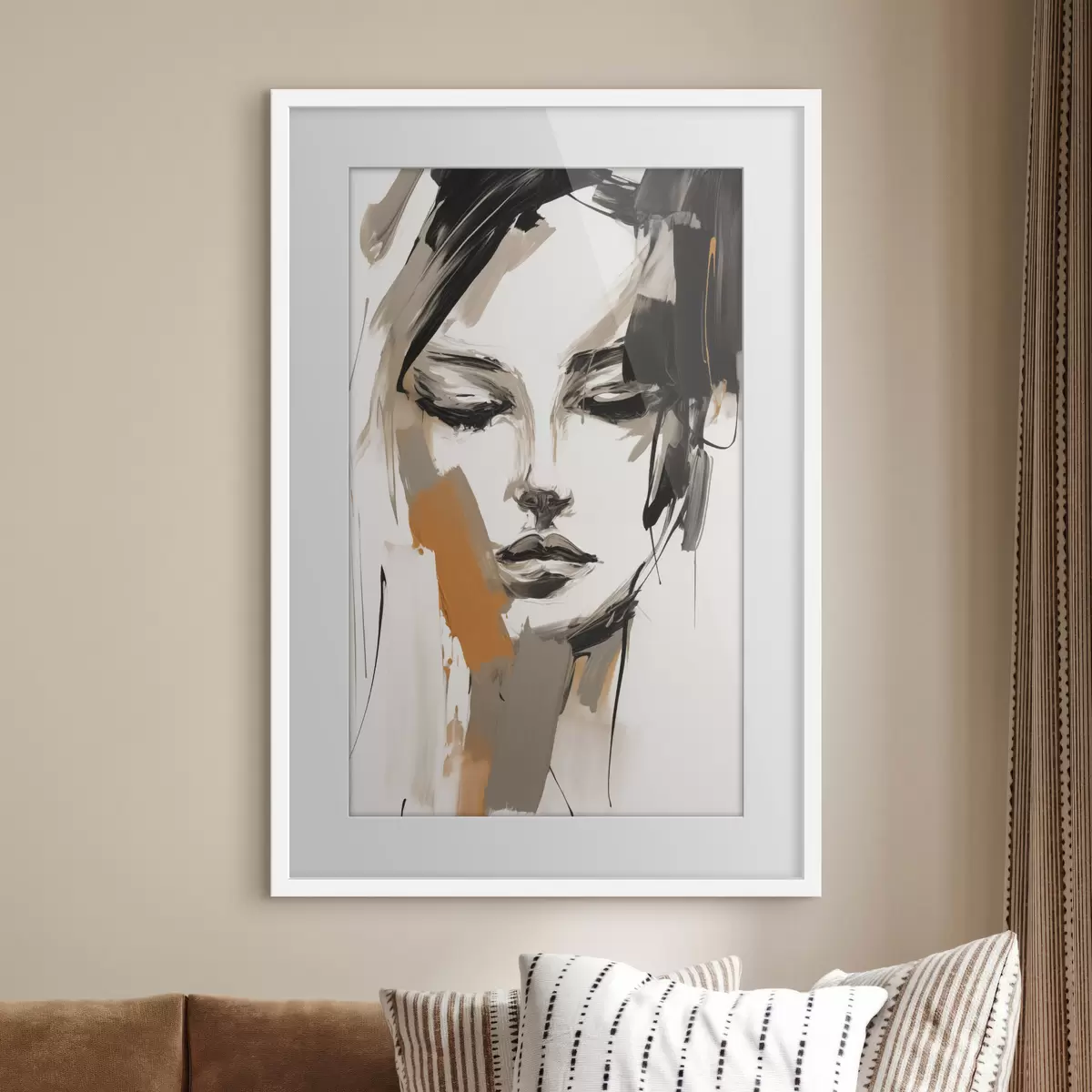 Affiche Portrait abstrait d'une jeune fille f47801