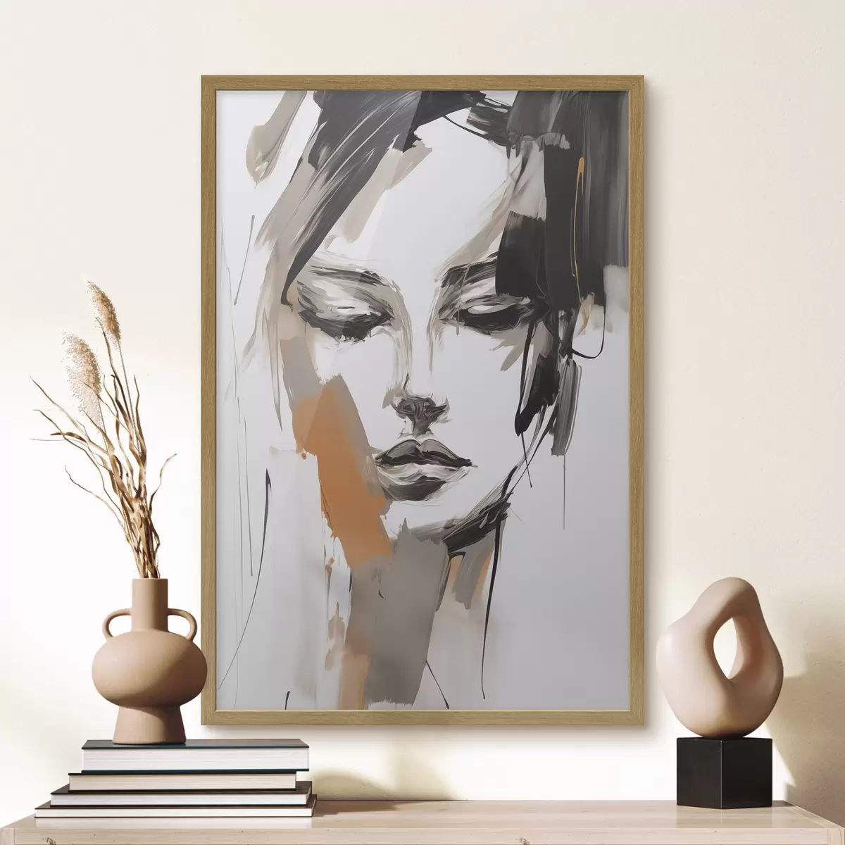 Affiche Portrait abstrait d'une jeune fille f47801