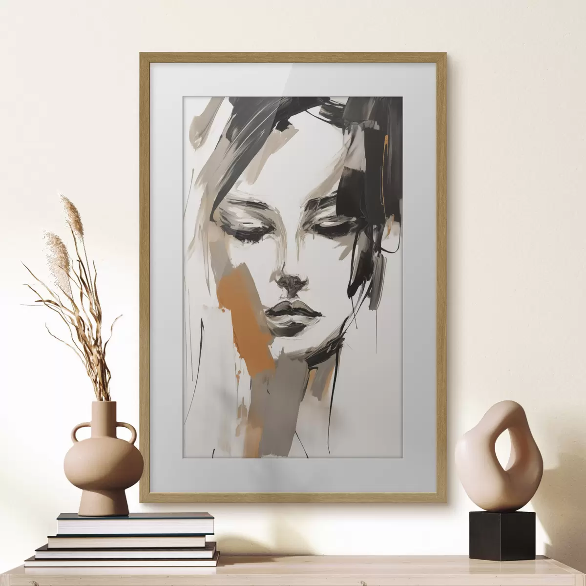 Affiche Portrait abstrait d'une jeune fille f47801