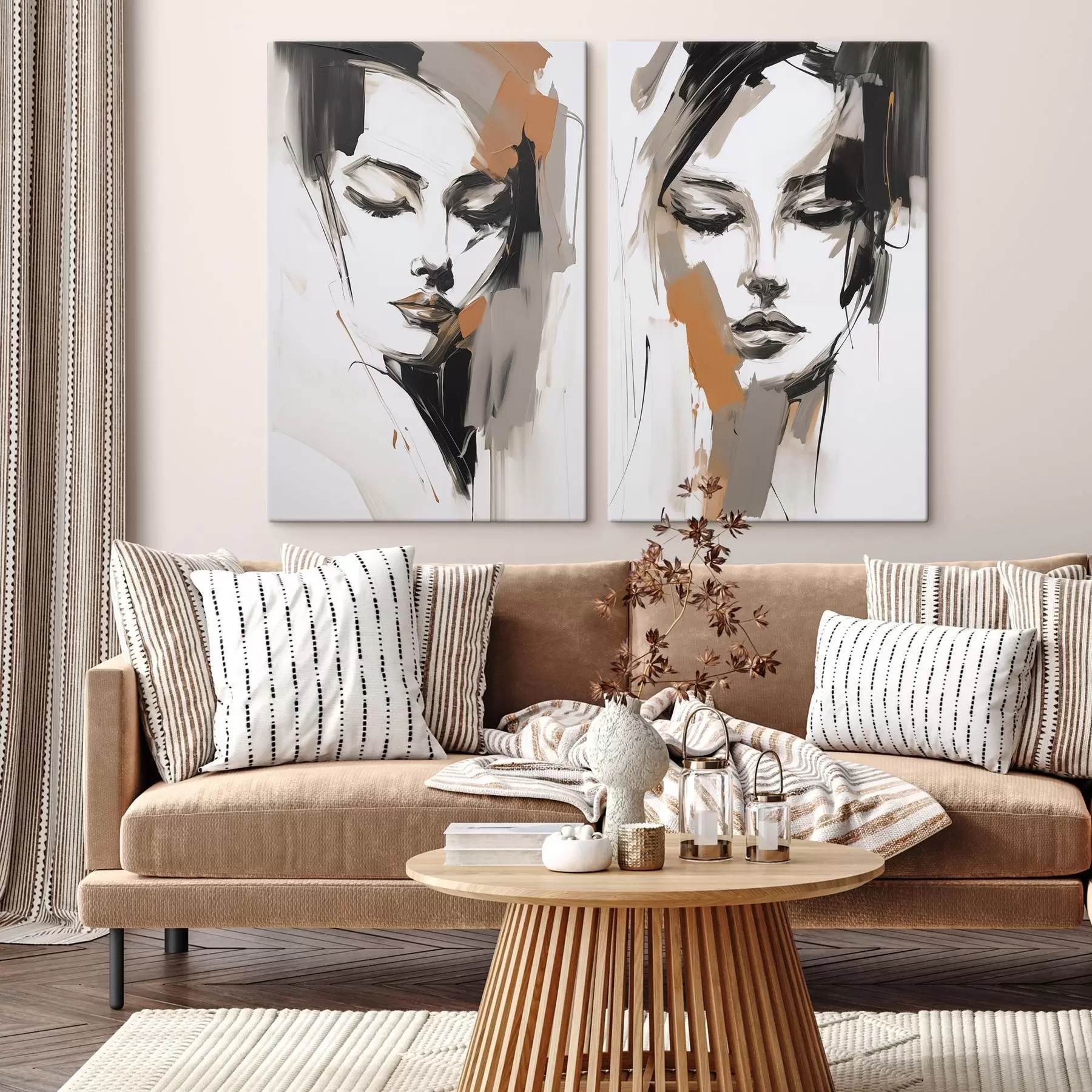  Peintures Portrait abstrait d'une jeune fille m30004