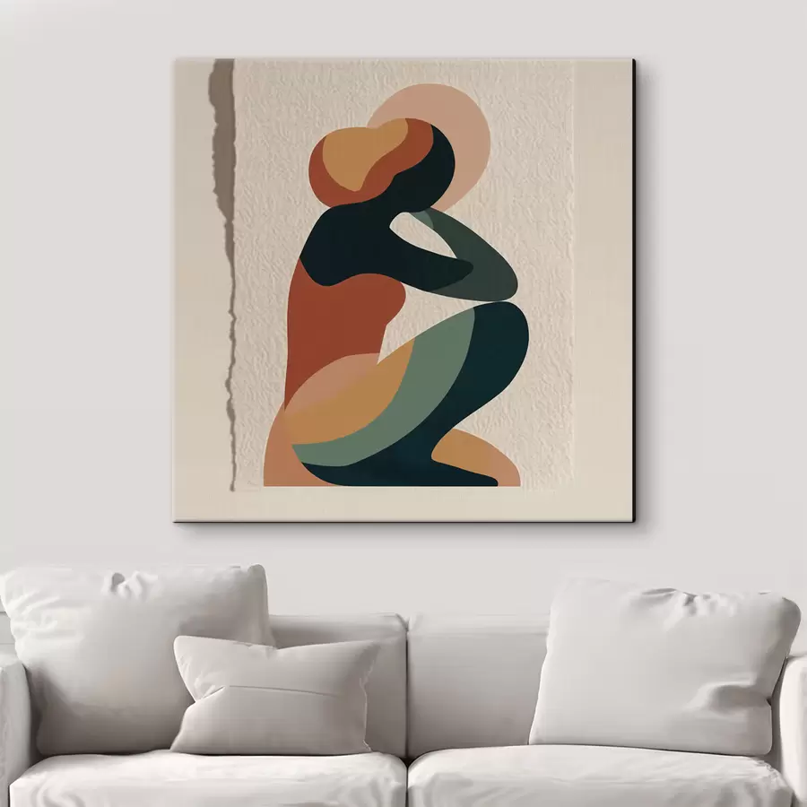 Fotobehang Zittende menselijke figuur s47840