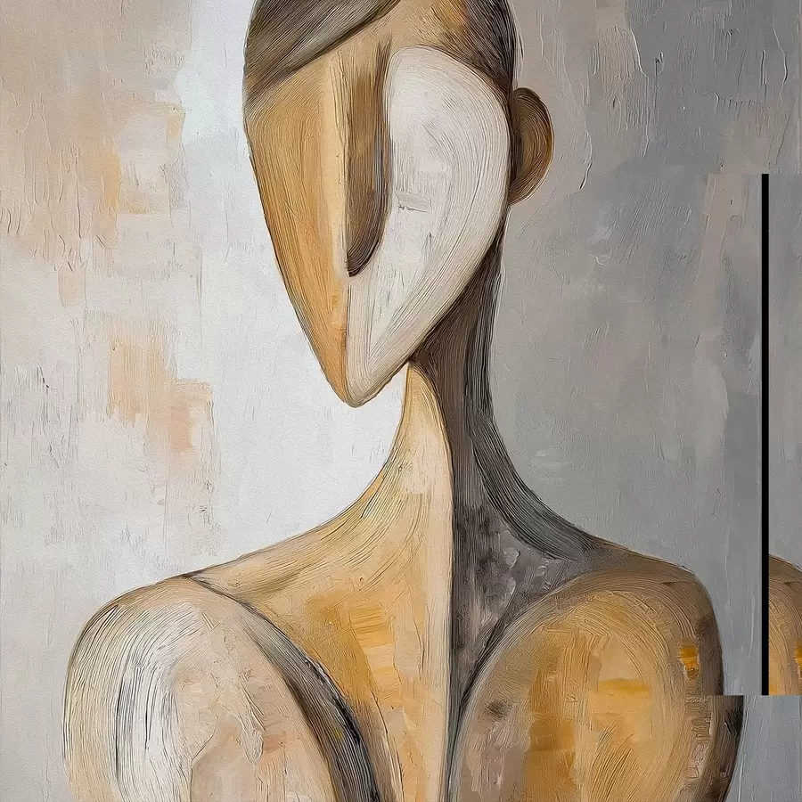 Fotobehang Gestileerde vrouwenfiguur f47838