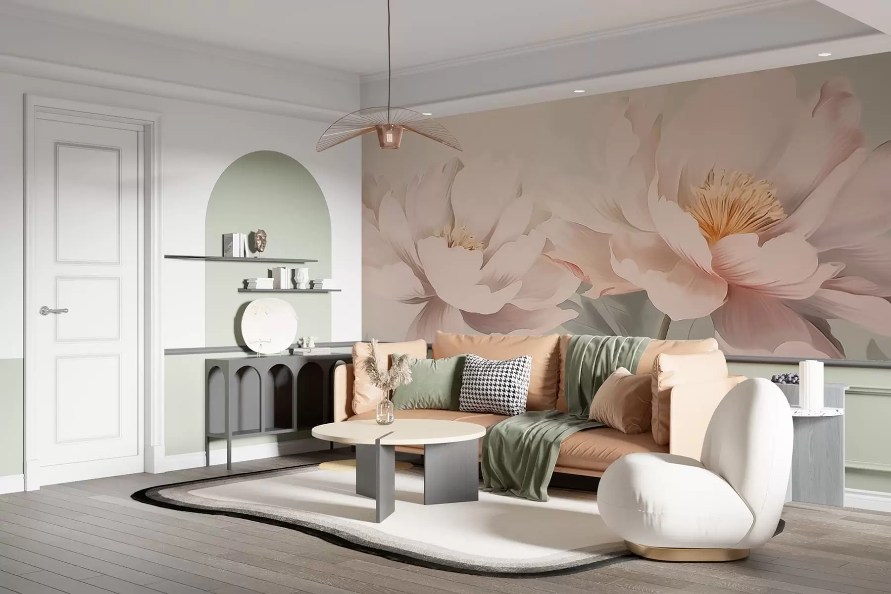 Fotobehang Pioenrozen w05077