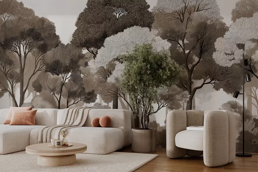 Papier peint photo Forêt de feuillus w05198v3