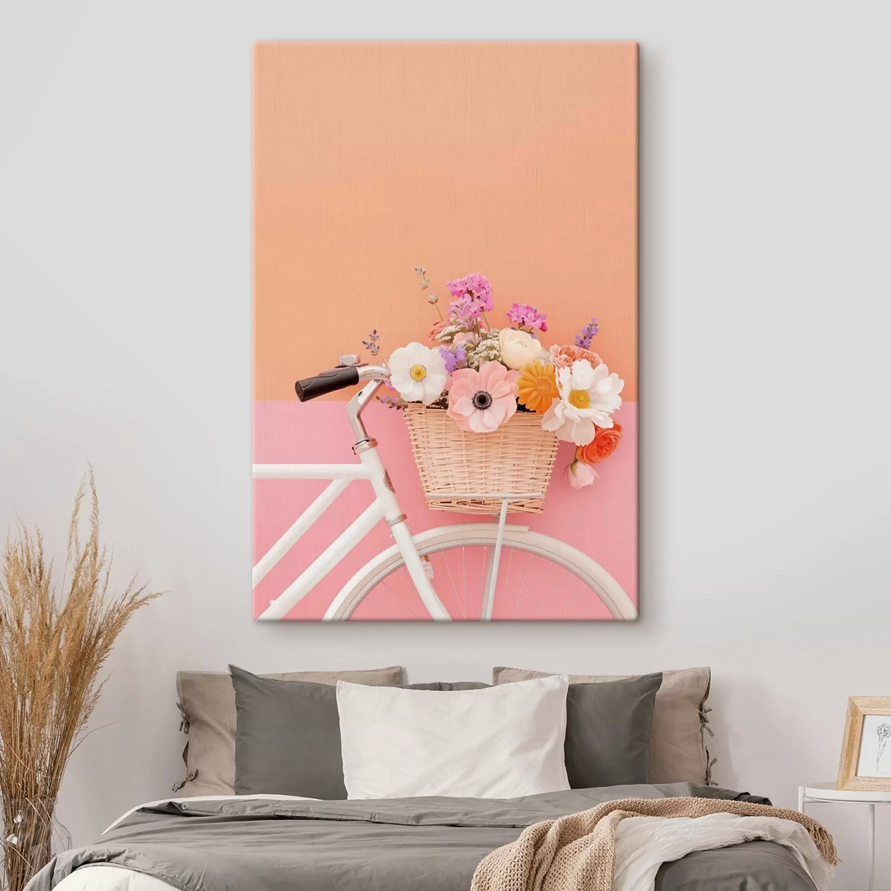  Schilderijen Bloemenmand in Provençaalse stijl, fiets s47895