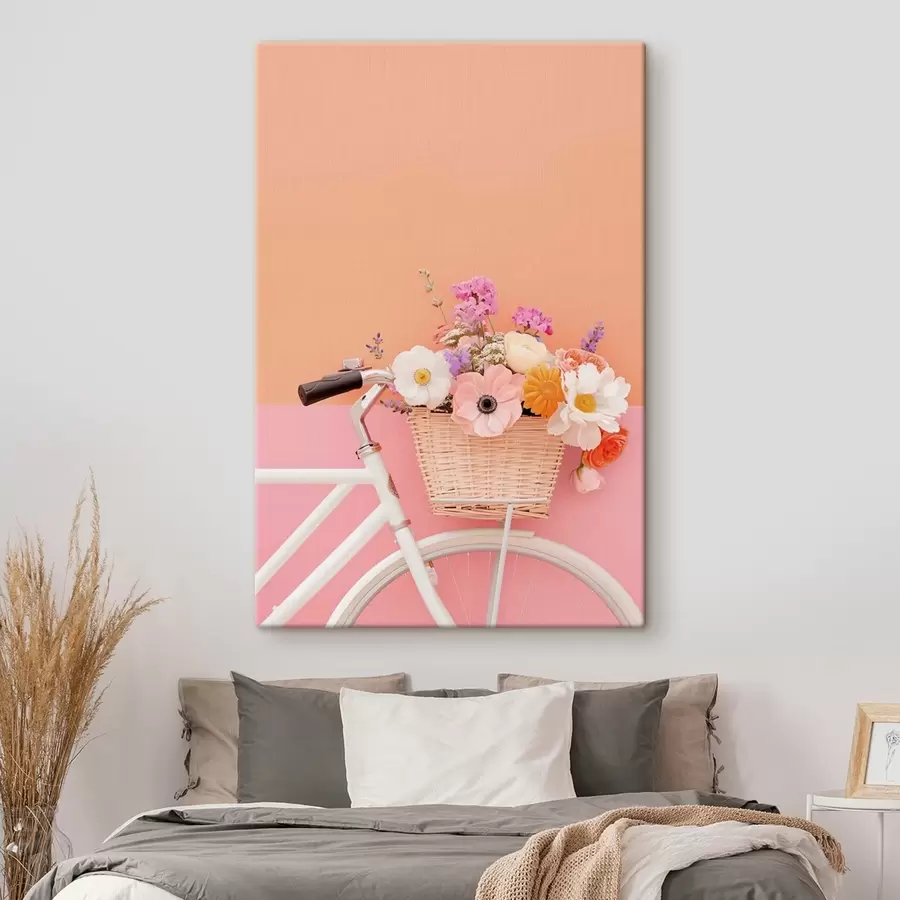  Peintures Panier à fleurs de style provençal, vélo s47895