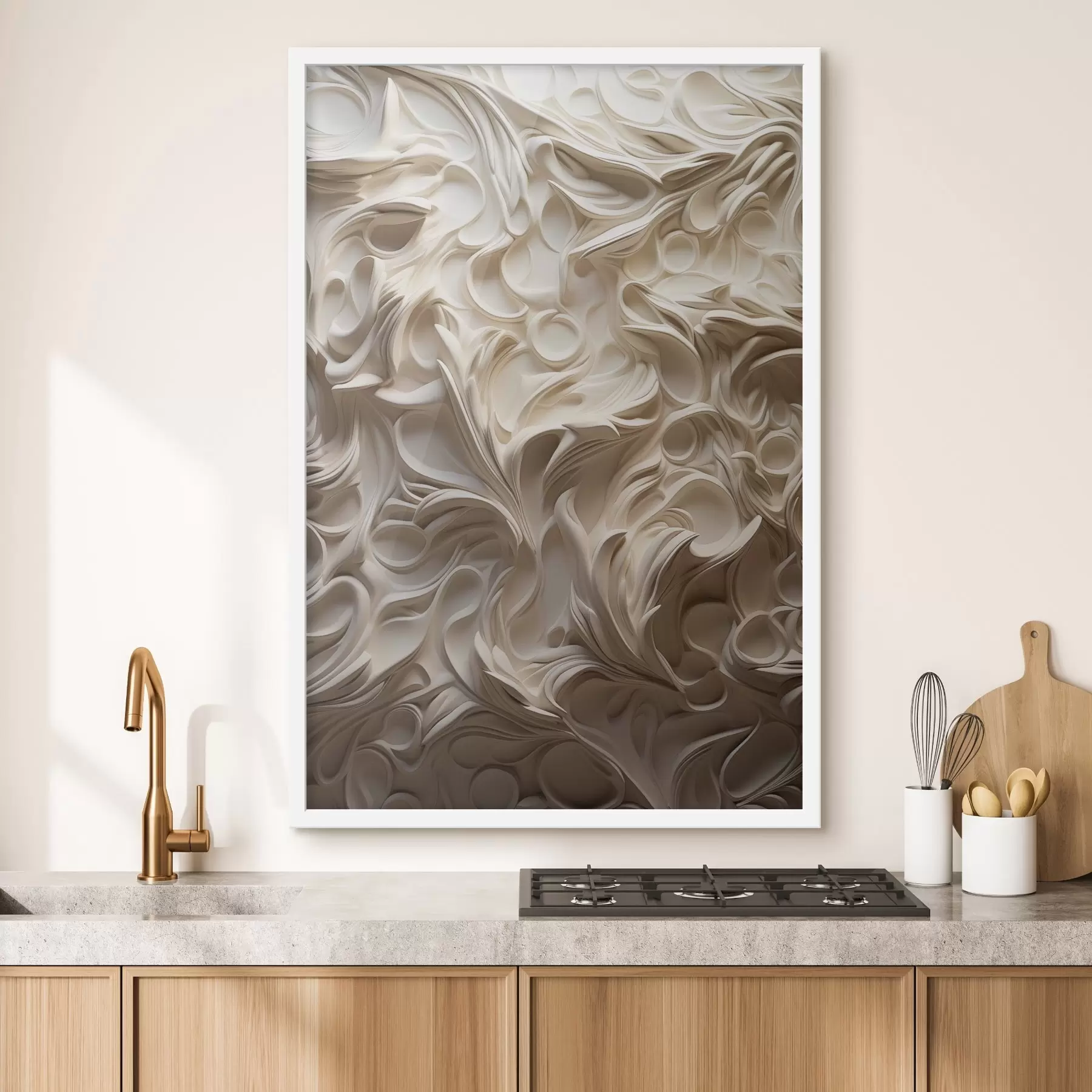 Fotobehang Prachtige patronen, imitatiebeeldhouwwerk f47902