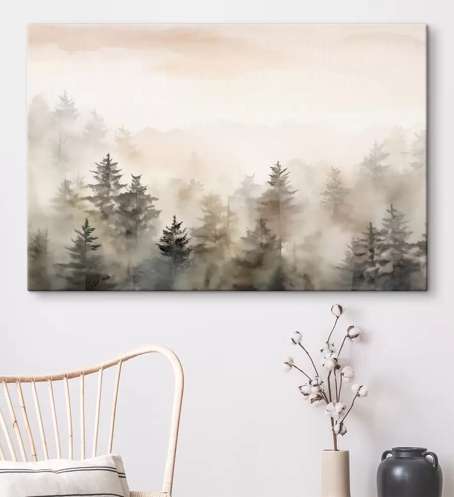  Peintures Forêt aquarellée, imitation s47885