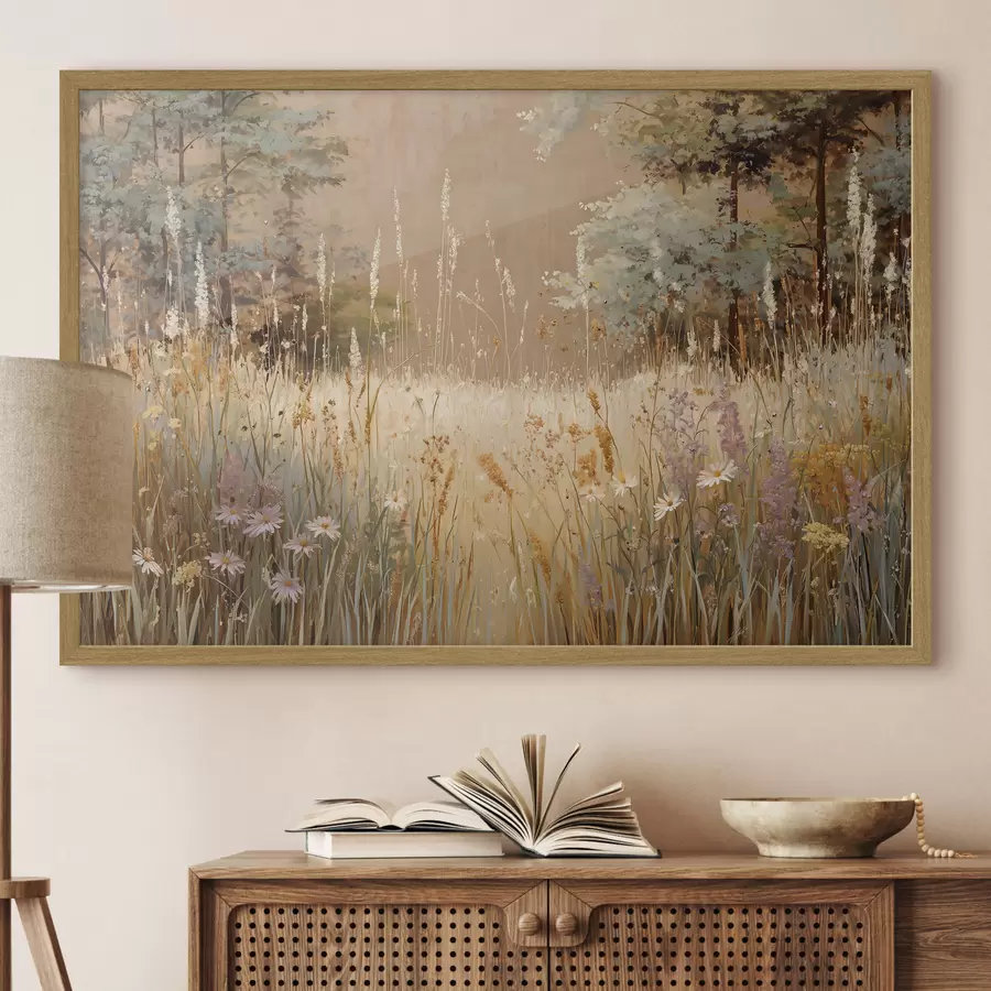 Papier peint photo Fleurs sauvages sur une pelouse f47887
