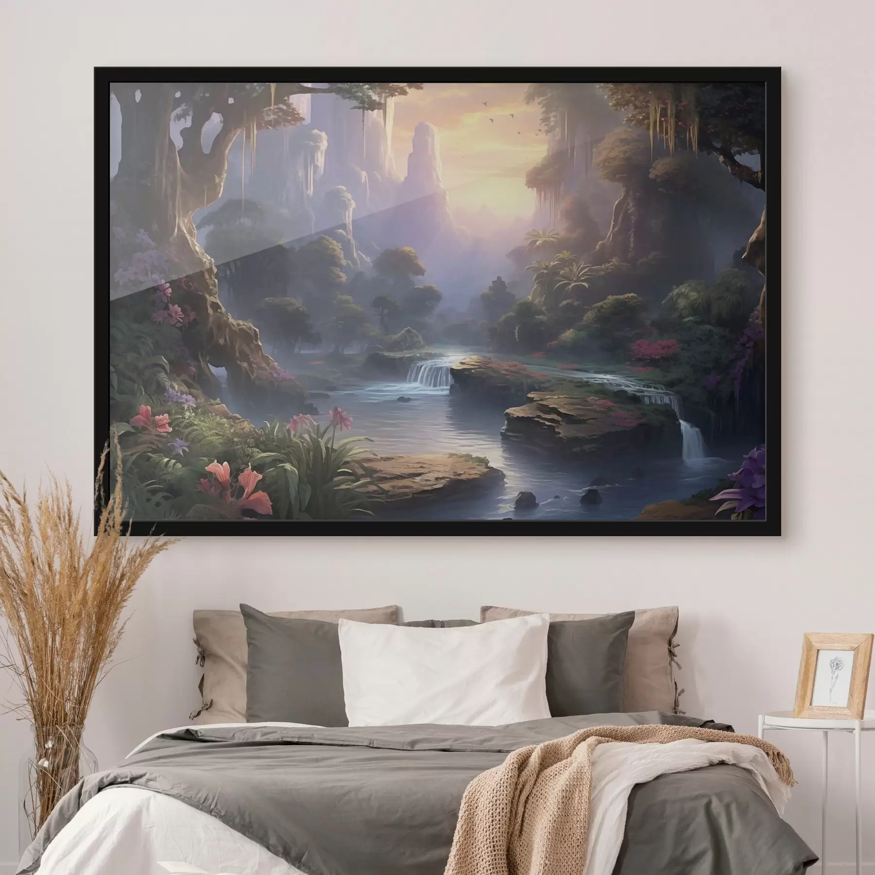 Fotobehang Watervallen in een sprookjesachtig bos f47893