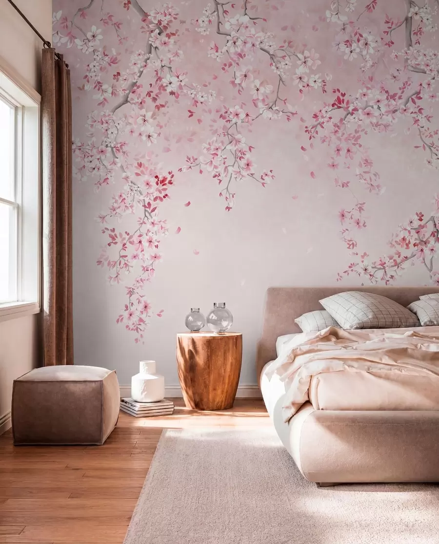 Papier peint photo Floraison en rose tendre w05129v1