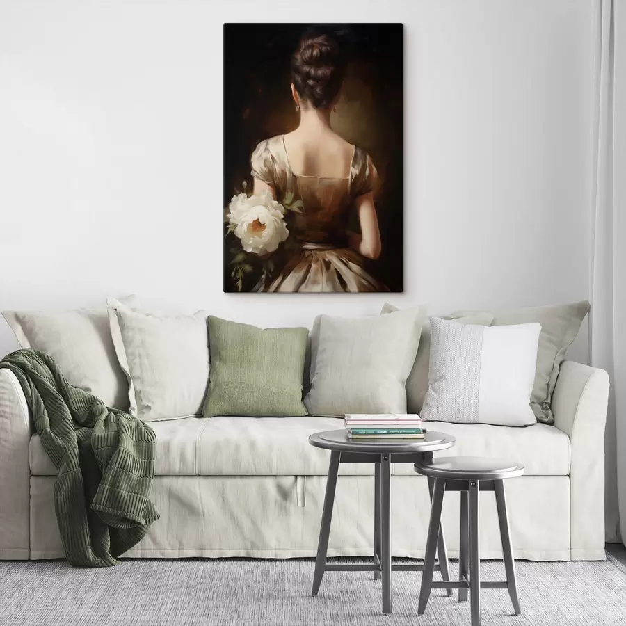  Peintures Portrait de femme vu de dos s47921