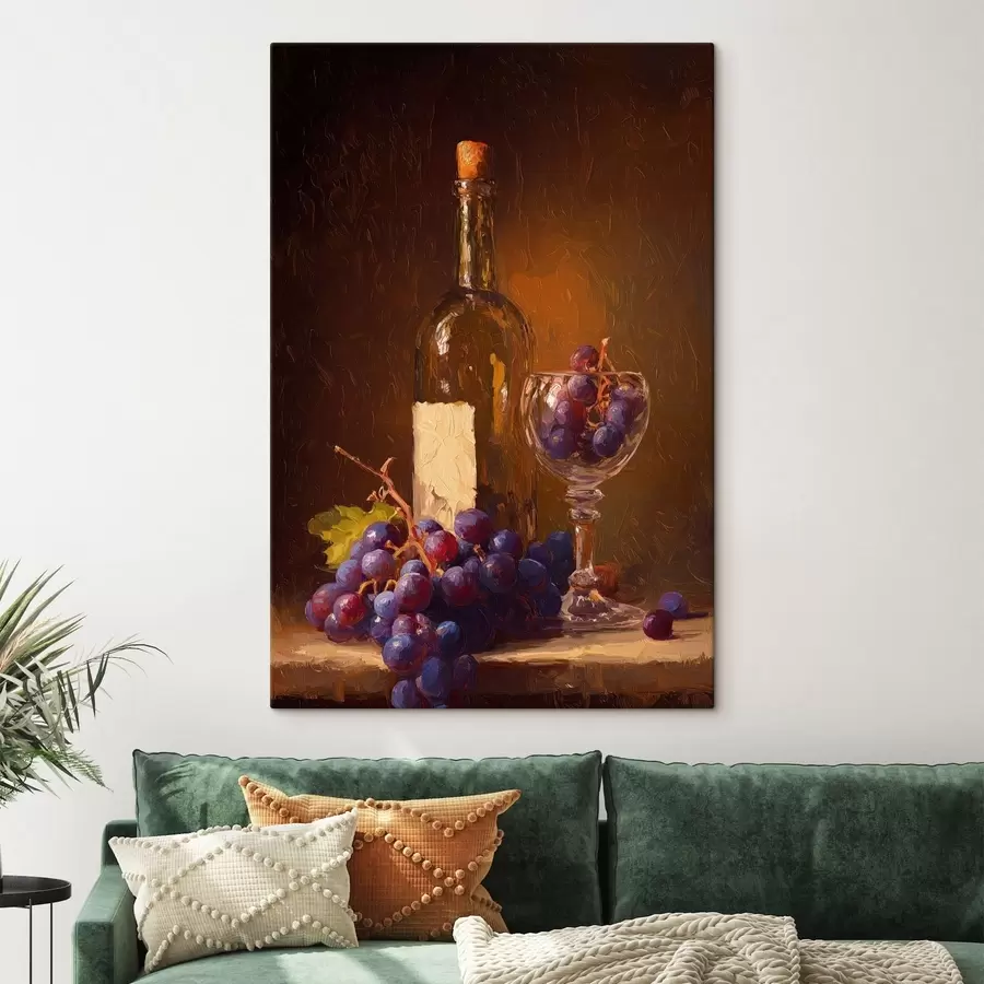  Peintures Nature morte avec du vin et des raisins s47922