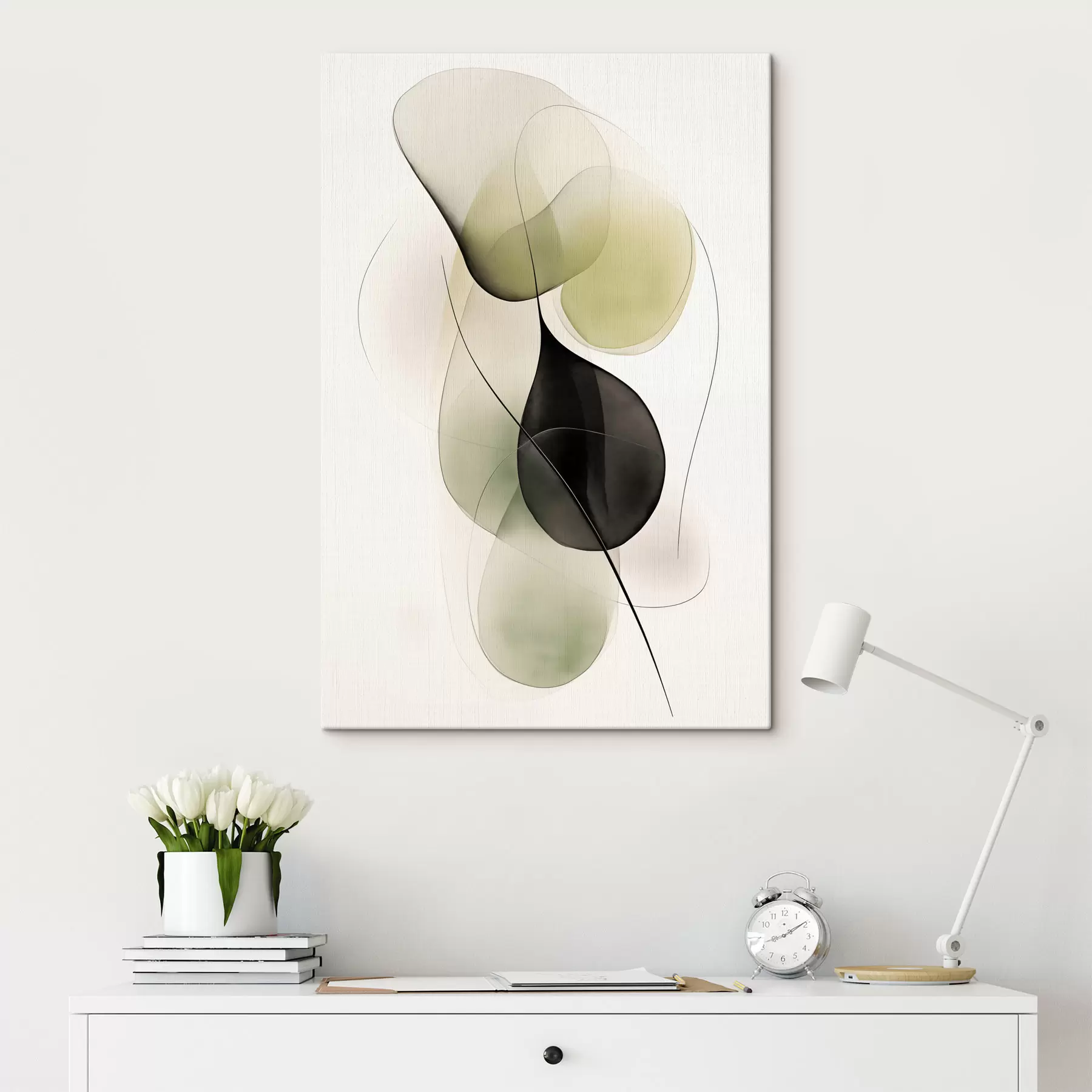  Schilderijen Abstracte lijnen en vormen s47925