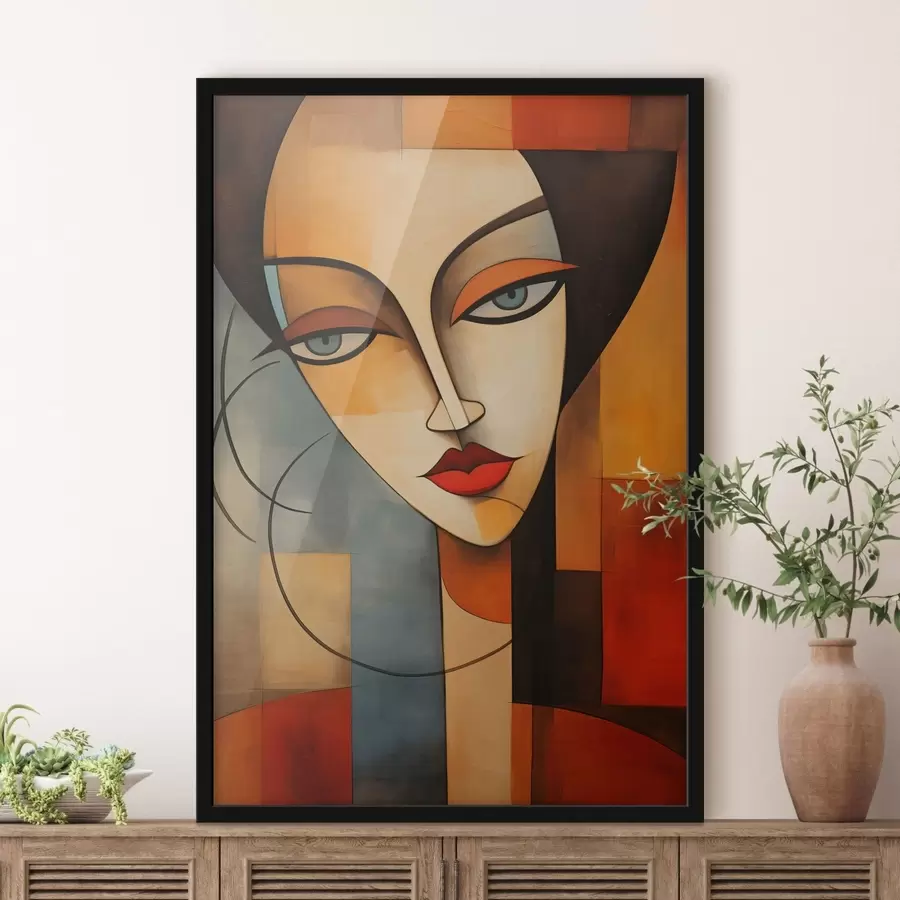 Fotobehang Abstract vrouwenportret f47907