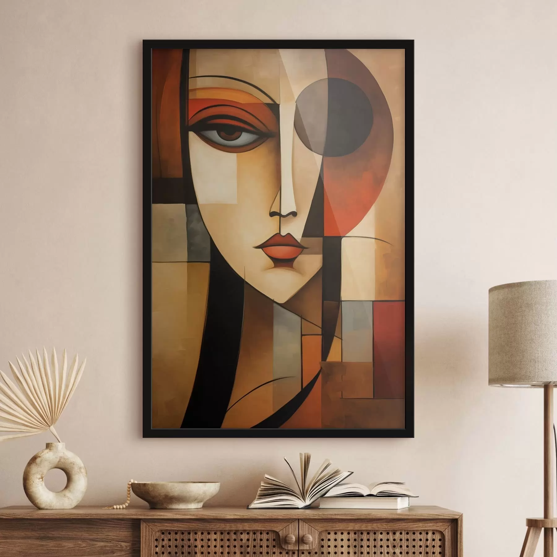 Fotobehang Geometrisch vrouwelijk portret f47908