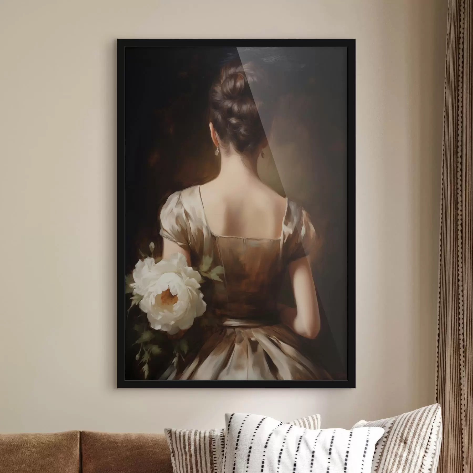 Fotobehang Vrouwelijk portret van achteren f47921