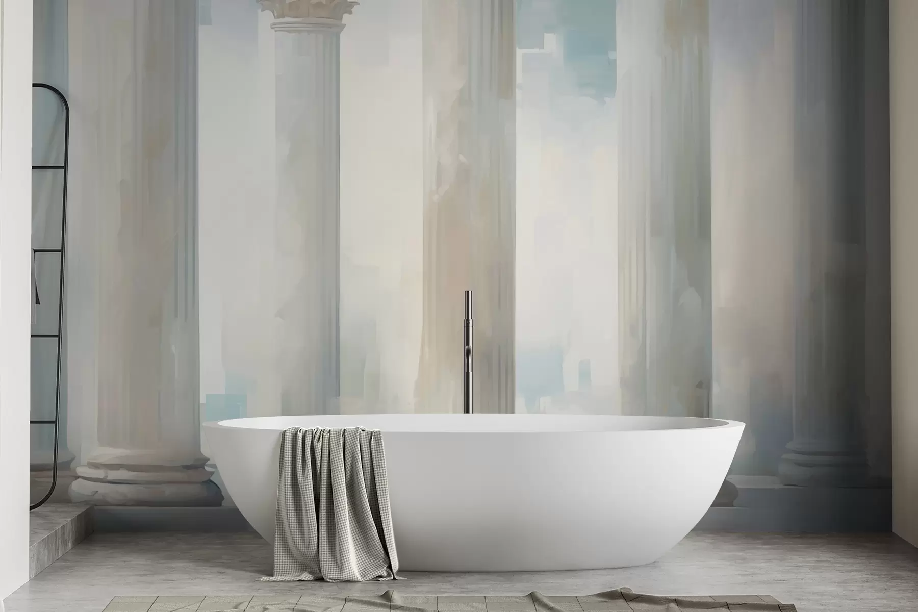 Fotobehang Kolommen imitatie van schilderij w05228