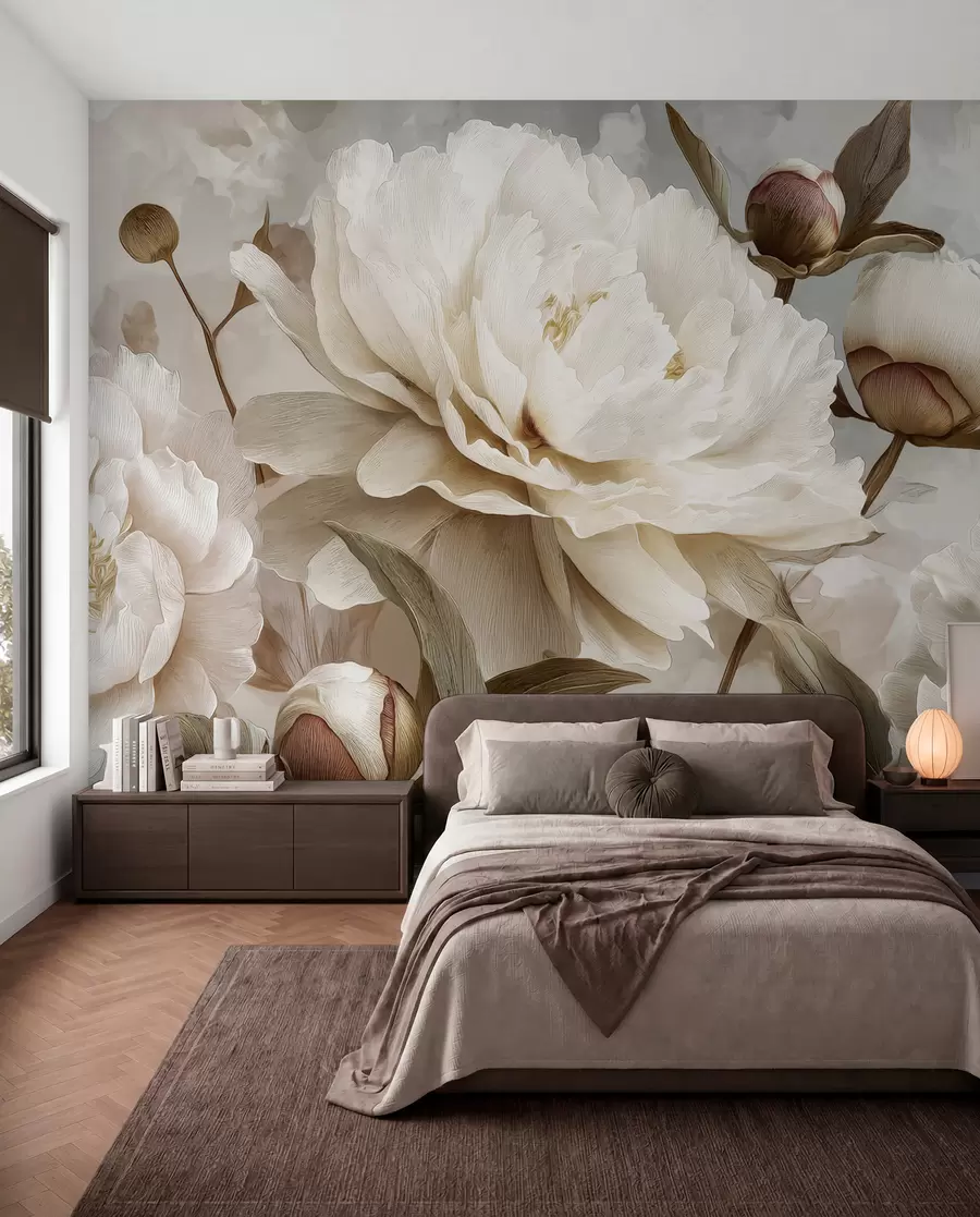 Papier peint photo Grandes pivoines w09689