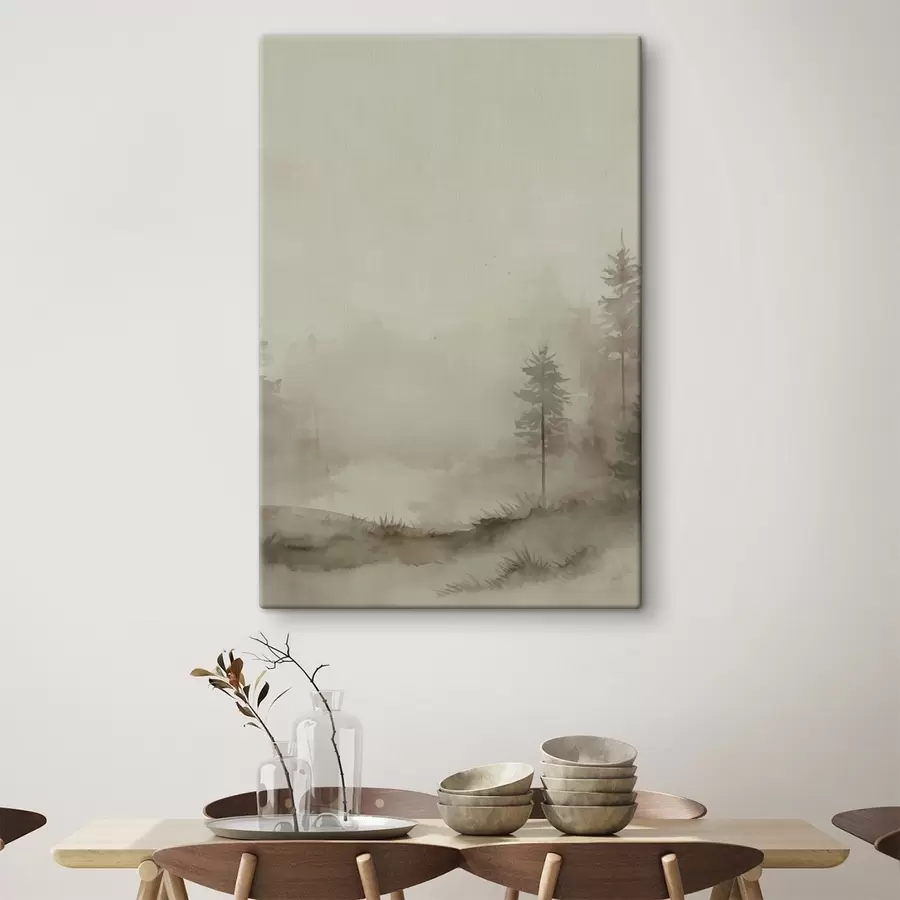  Peintures Forêt de conifères, imitation aquarelle s47997