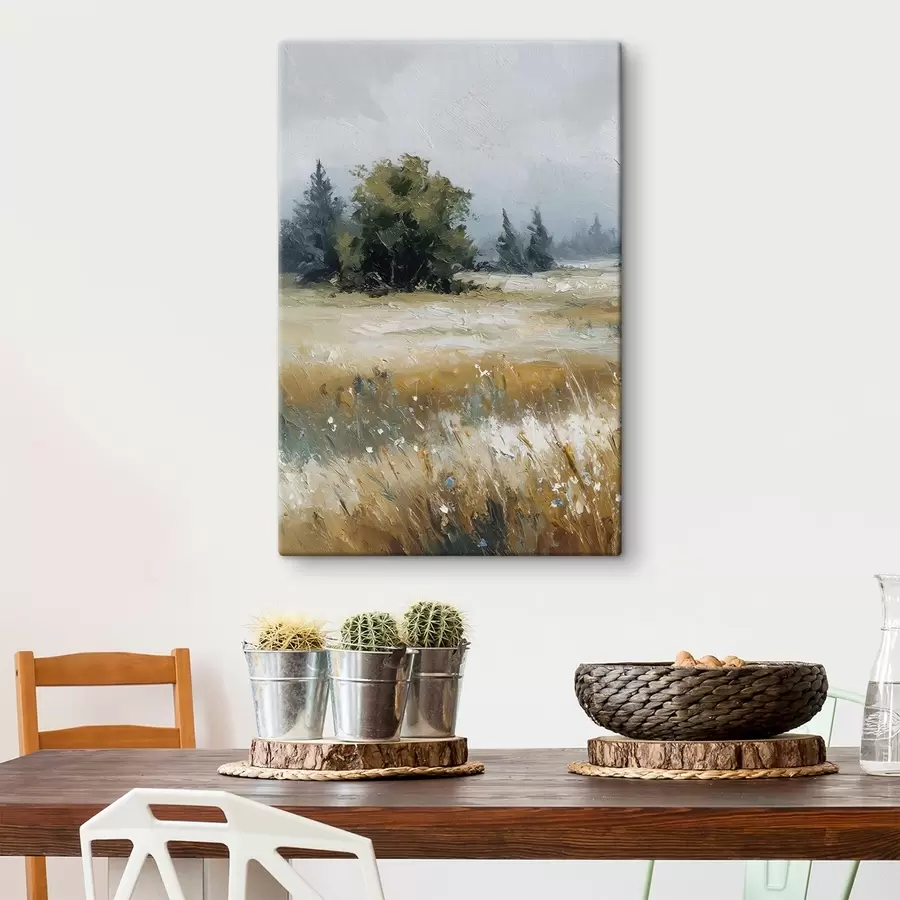  Schilderijen Veldplanten, imitatie-olieverfschilderij s48009