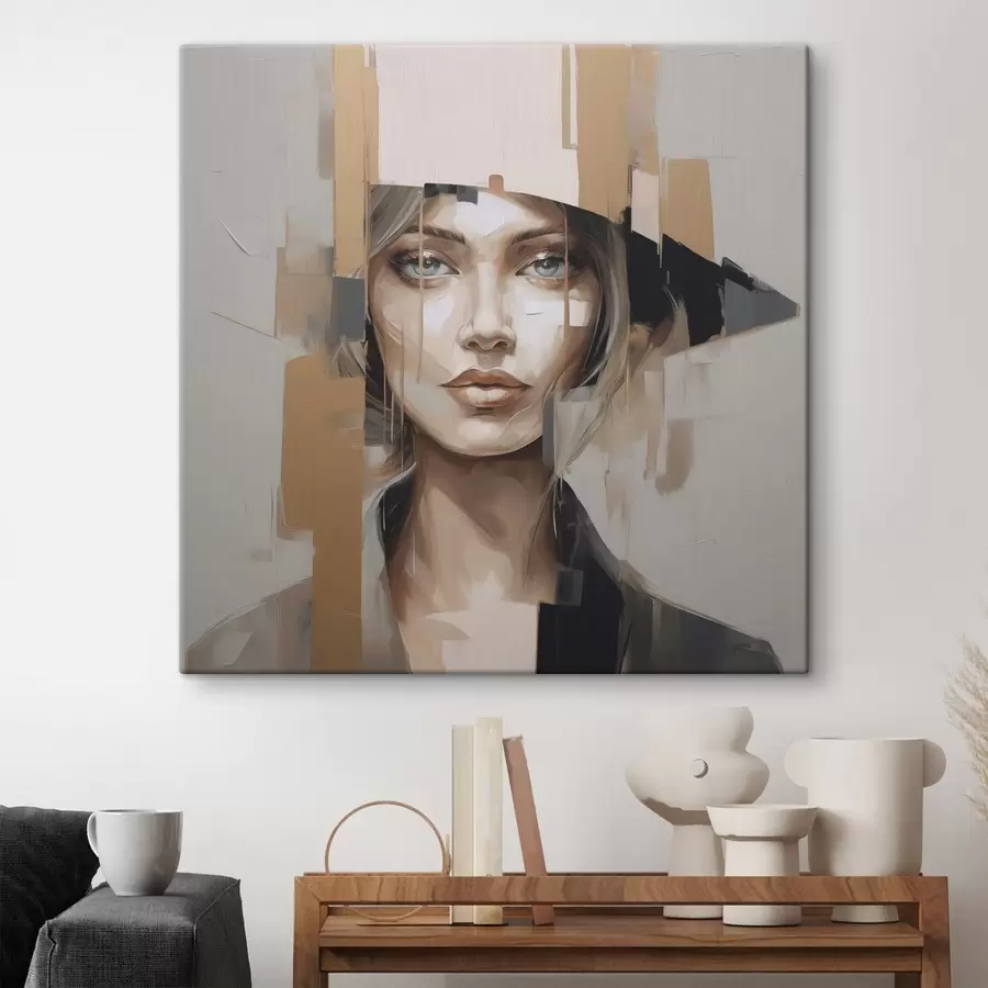  Peintures Portrait abstrait d'une jeune fille s48050