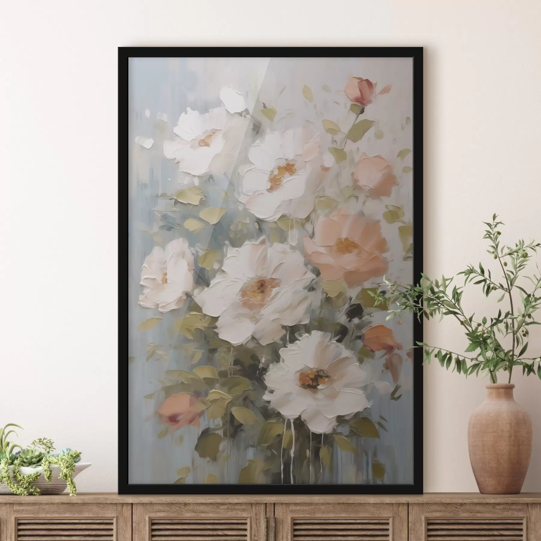 Papier peint photo Bouquet de fleurs imitation peinture f48056