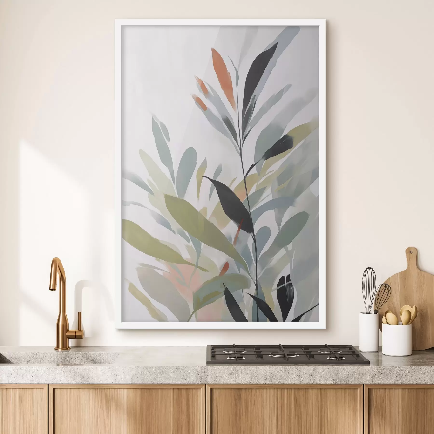 Papier peint photo Imitation végétale en peinture f48059